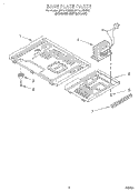 BASE PLATE Diagram and Parts List for MT1071SGQ0  Whirlpool Microwave