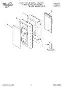 CONTROL PANEL, LITERATURE Diagram and Parts List for MH6130XEQ1  Whirlpool Microwave