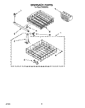 DISHRACK Diagram and Parts List for WU4300Y3  Roper Dishwasher