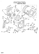 BULKHEAD Diagram and Parts List for LGR5644JT1  Whirlpool Dryer