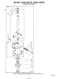 BRAKE AND DRIVE TUBE Diagram and Parts List for KGLC500THT0  KitchenAid Washer Dryer Combo