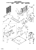 UNIT Diagram and Parts List for KTRC22EKWH01  KitchenAid Refrigerator