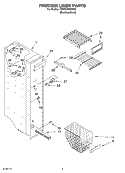 FREEZER LINER PARTS Diagram and Parts List for 7ED5FHEXMS00  Whirlpool Refrigerator