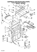 Part Location Diagram of W10096869 Whirlpool Switch, Clean Touch (7 Pad)