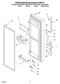 REFRIGERATOR DOOR Diagram and Parts List for GS2SHAXKB01  Whirlpool Refrigerator