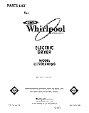 SECTION Diagram and Parts List for LE7700XWN0  Whirlpool Dryer