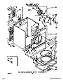CABINET Diagram and Parts List for LE6800XTW0  Whirlpool Dryer