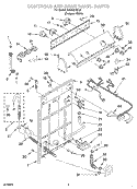 CONTROLS AND REAR PANEL Diagram and Parts List for RAS6233KQ0  Roper Washer