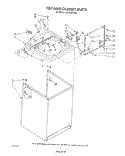 TOP AND CABINET , LITERATURE AND OPTIONAL Diagram and Parts List for LA6098XTW0  Whirlpool Washer