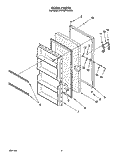 DOOR Diagram and Parts List for RV15EFRXW00  Roper Freezer
