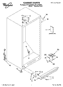 CABINET PARTS Diagram and Parts List for EV171NYMQ05  Whirlpool Freezer