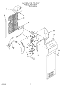 AIR FLOW Diagram and Parts List for 3XART725F02  Whirlpool Refrigerator