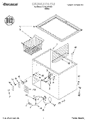 SECTION Diagram and Parts List for TCF1010GW05  Whirlpool Freezer