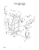 REAR PANEL Diagram and Parts List for KAWS850JQ0  KitchenAid Washer
