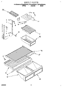 SHELF Diagram and Parts List for 8ET18NKXAN01  Whirlpool Refrigerator