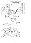 MACHINE BASE Diagram and Parts List for 2DLSQ8000JQ0  Whirlpool Washer