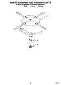 LOWER WASHARM AND STRAINER PARTS Diagram and Parts List for KUDI02FRWH3  KitchenAid Dishwasher