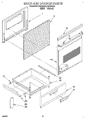 DOOR AND DRAWER Diagram and Parts List for FEP314BL0  Roper Range