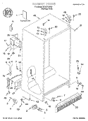 CABINET, LITERATURE Diagram and Parts List for 3XART735G01  Whirlpool Refrigerator