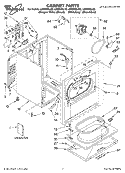 SECTION Diagram and Parts List for LER5636LG0  Whirlpool Dryer