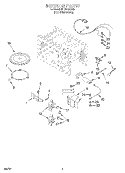 INTERIOR Diagram and Parts List for MT7078XDQ0  Whirlpool Microwave