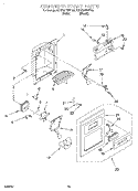DISPENSER FRONT Diagram and Parts List for KSRE25FHBT00  KitchenAid Refrigerator