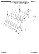 CONTROL PANEL Diagram and Parts List for KEBS107YAL0  KitchenAid Wall Oven