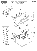 TOP AND CONSOLE, LIT/OPTIONAL Diagram and Parts List for RGL4634BW3  Roper Dryer