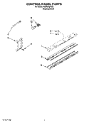 CONTROL PANEL PARTS Diagram and Parts List for KSSP36QTS02  KitchenAid Refrigerator