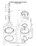 AGITATOR, BASKET AND TUB Diagram and Parts List for LA5580XTN0  Whirlpool Washer