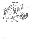 CABINET Diagram and Parts List for X12002V03  Roper Air Conditioner