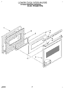 LOWER OVEN DOOR Diagram and Parts List for RB270PXBQ2  Whirlpool Wall Oven