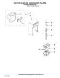 MOTOR AND ICE CONTAINER PARTS Diagram and Parts List for KSF26C6XYY04  KitchenAid Refrigerator