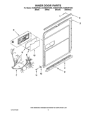 INNER DOOR PARTS Diagram and Parts List for KUDE40FXSS5  KitchenAid Dishwasher
