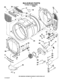 BULKHEAD PARTS Diagram and Parts List for 3LCGD9100WQ2  Whirlpool Dryer