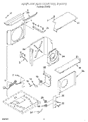 AIR FLOW AND CONTROL Diagram and Parts List for R183G0  Whirlpool Air Conditioner