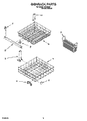 DISHRACK PARTS Diagram and Parts List for IJC22053  Inglis Dishwasher