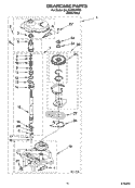 GEARCASE PARTS Diagram and Parts List for 6ALSC8255MW0  Whirlpool Washer