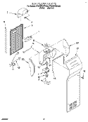 AIR FLOW Diagram and Parts List for 4YED25DQDN00  Whirlpool Refrigerator