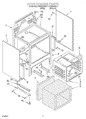 OVEN CHASSIS Diagram and Parts List for KERI500HAL1  KitchenAid Range
