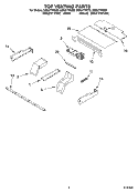 TOP VENTING Diagram and Parts List for GBS277PDS8  Whirlpool Wall Oven