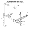 UPPER WASH AND RINSE Diagram and Parts List for KUDI01DLSS0  Whirlpool Dishwasher