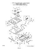 MAIN TOP Diagram and Parts List for 2456X0A  Roper Range