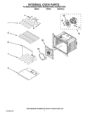 INTERNAL OVEN PARTS Diagram and Parts List for WOD93EC7AS00  Whirlpool Wall Oven