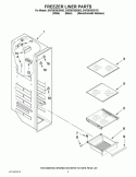 FREEZER LINER PARTS Diagram and Parts List for GSF26C5EXB02  Whirlpool Refrigerator