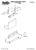 DOOR AND PANEL PARTS Diagram and Parts List for ISU98661  Inglis Dishwasher