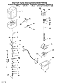 MOTOR AND ICE CONTAINER PARTS Diagram and Parts List for GS6SHEXNL01  Whirlpool Refrigerator