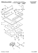 COOKTOP, LITERATURE Diagram and Parts List for KERC506HWH2  KitchenAid Range