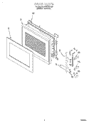 DOOR Diagram and Parts List for MT7076XDQ3  Whirlpool Microwave