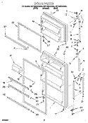 DOOR Diagram and Parts List for 8ET18NKXDG00  Whirlpool Refrigerator